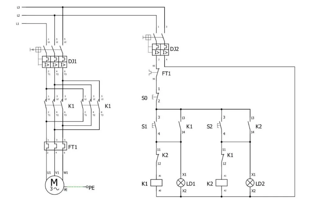 Partida direta com reversão! Diagrama e suas aplicações.